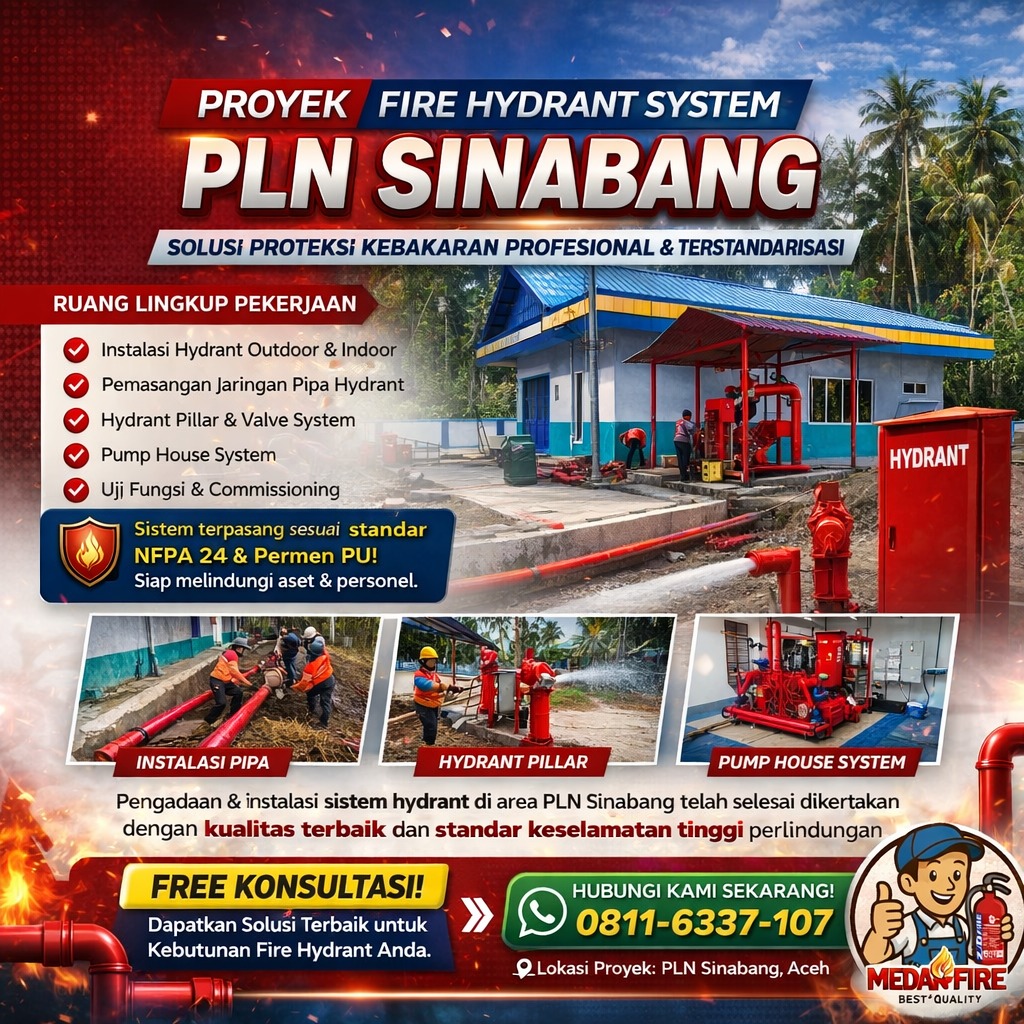 Pengadaan Pekerjaan Fire Hydrant System di PLN Sinabang